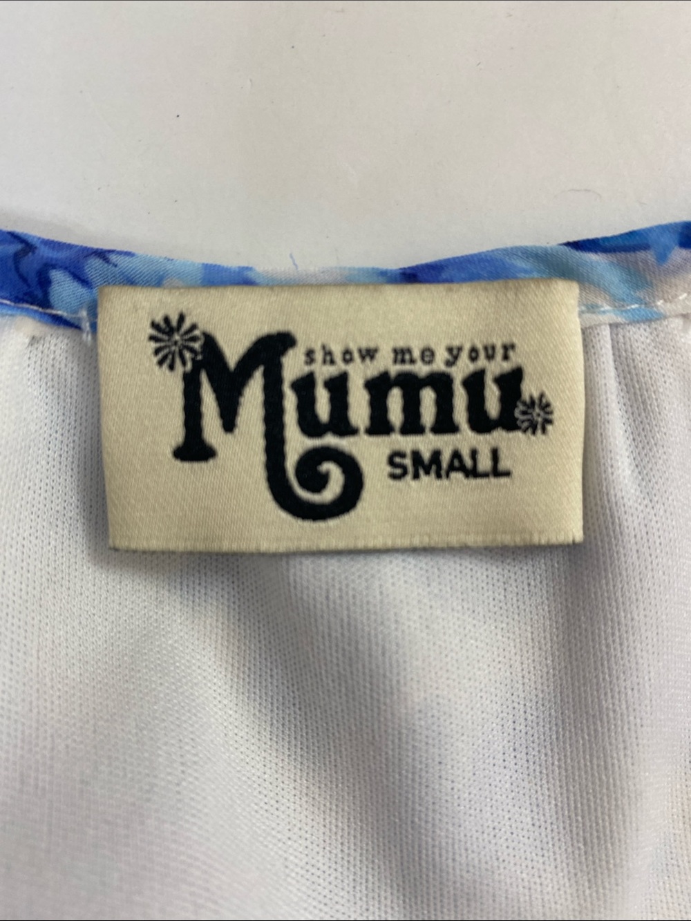 Show Me Your MuMu Floral Mini Dress Blue/White Flowy Lined Party Feminine - Picture 3 of 13